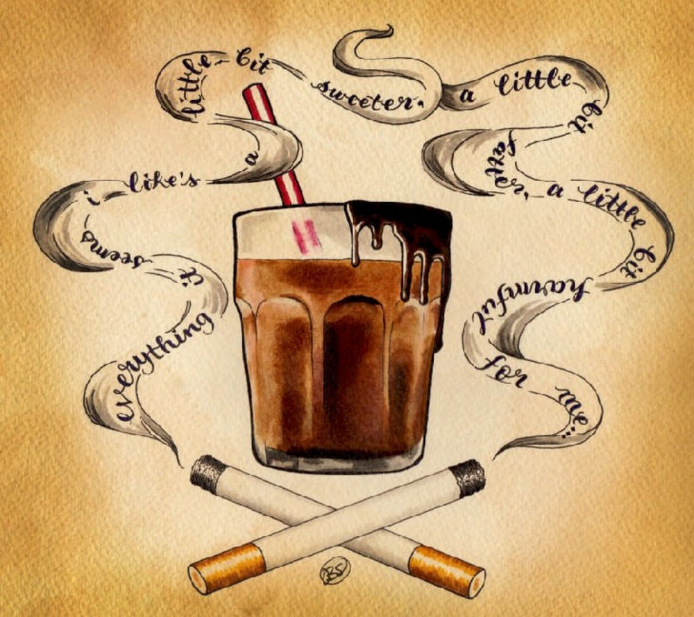 Black Market Art Company Cigarettes and Chocolate Print