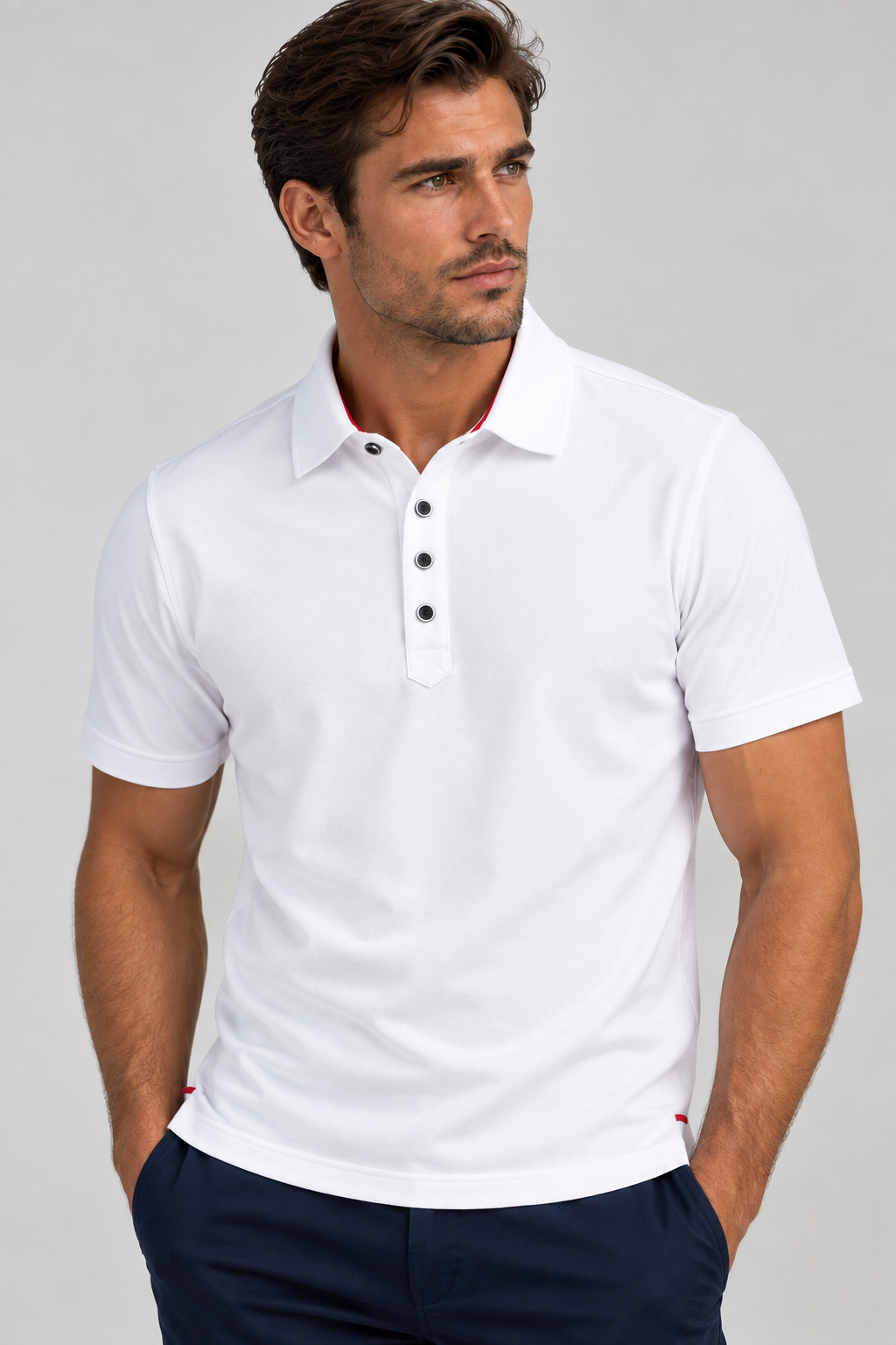 Buki Cinqo Polo - White - Buki - Flyclothing LLC