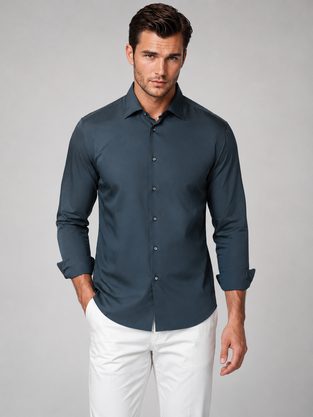 Buki Cinqo 'Single Shot' Long Sleeve Shirt - Blue Night - Buki - Flyclothing LLC