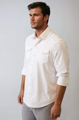 Buki's Cinqo Western Tech Shirt - White - Buki - Flyclothing LLC