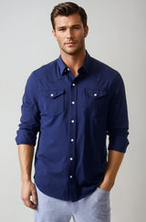 Buki’s Cinqo Western Tech Shirt 2-Pack - Navy/White - Buki - Flyclothing LLC