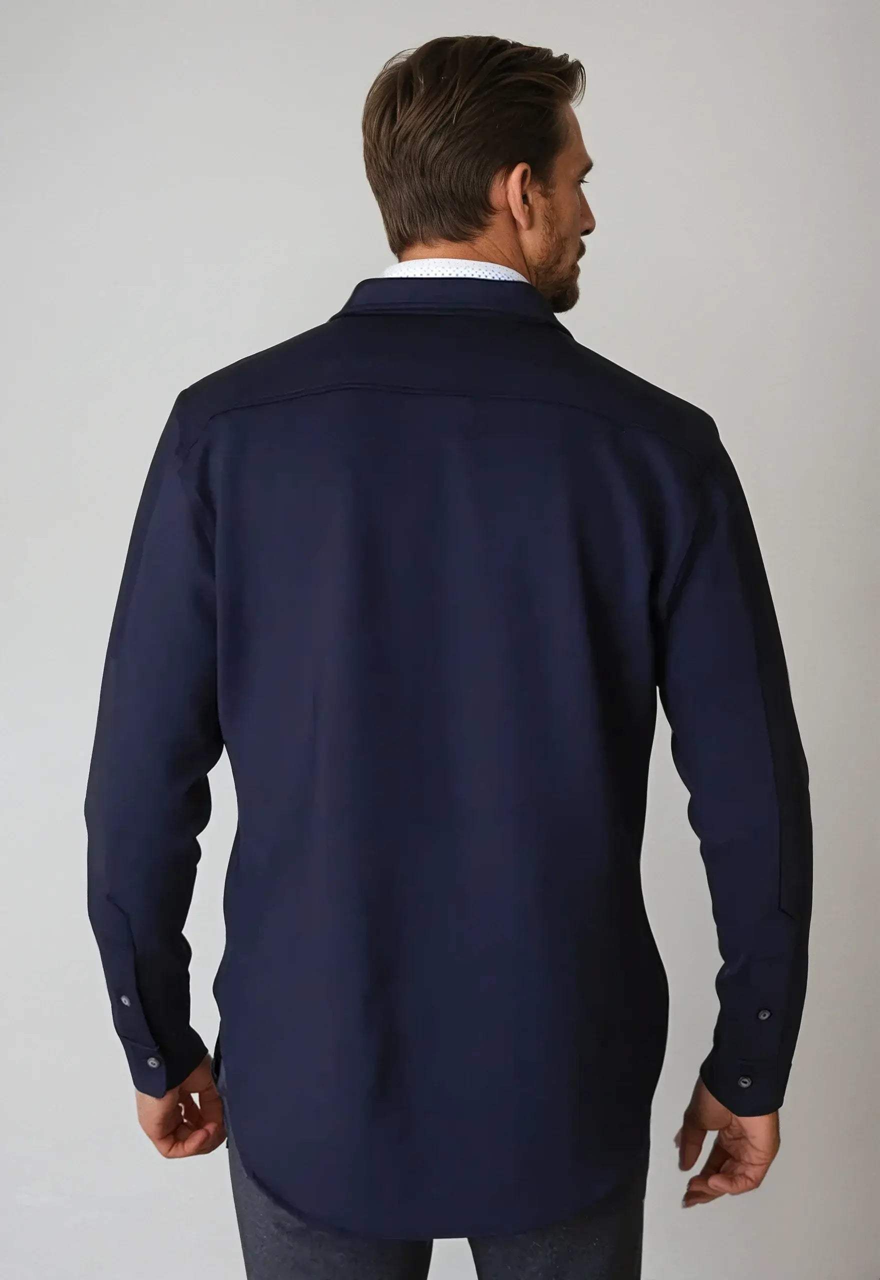 City CPO Shirt Jacket - Navy - Buki - Flyclothing LLC