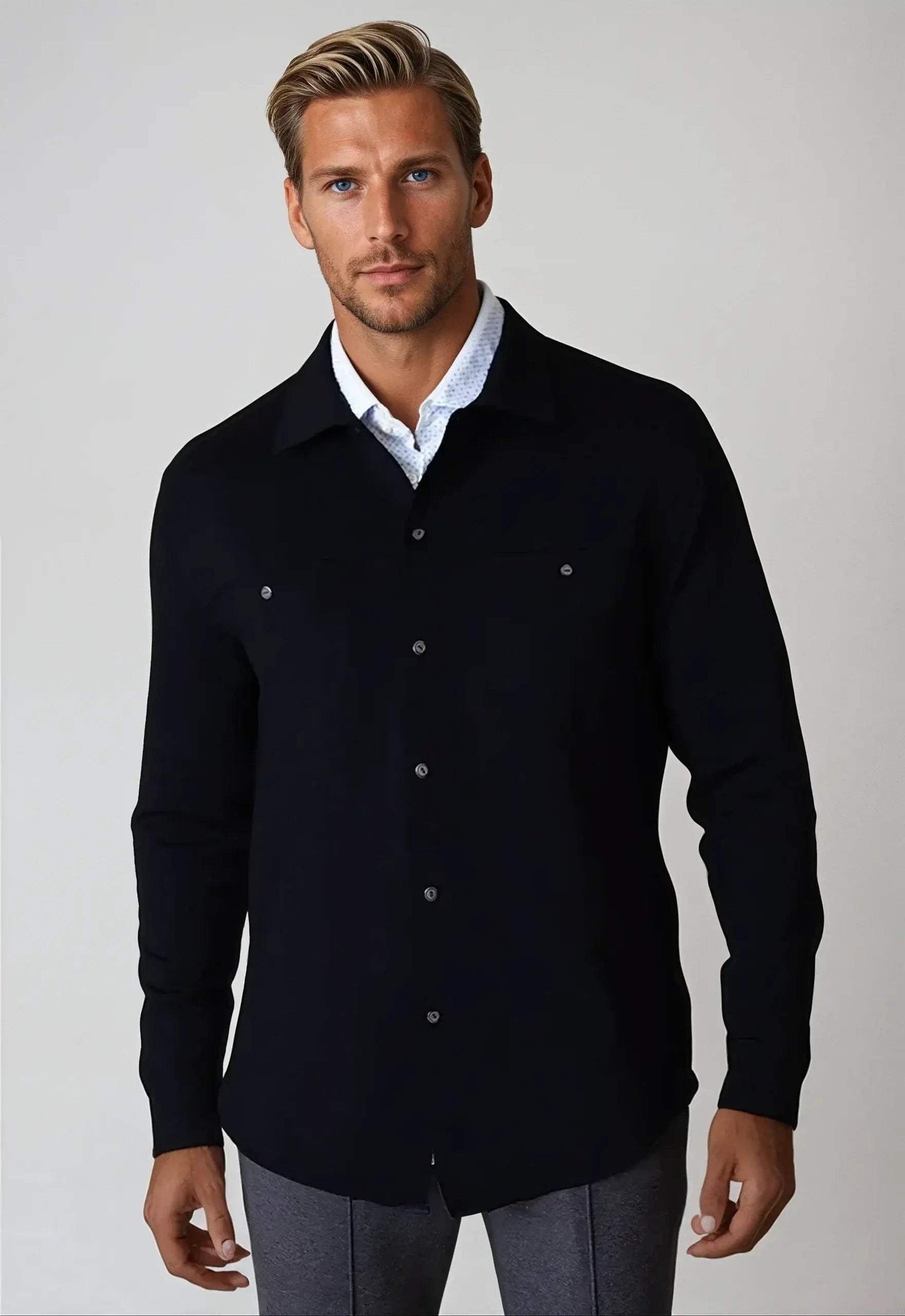 City CPO Shirt Jacket - Black - Buki - Flyclothing LLC