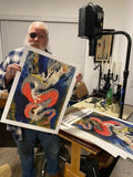 Black Market Art Company Rising Dragon & Limited Edition Signed Archival Paper Print Print