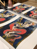 Black Market Art Company Rising Dragon & Limited Edition Signed Archival Paper Print Print