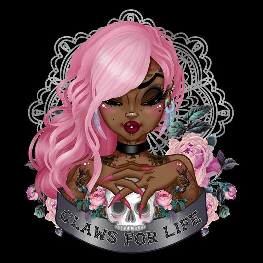 Black Market Art Company Claws for Life & Pink Print - Black Market Art Company - Flyclothing LLC
