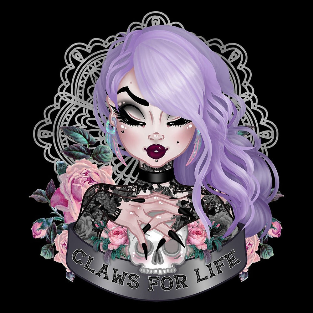 Black Market Art Company Claws for Life & Purple Print
