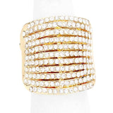 Rhinestone Pave Multi Row Stretch Ring - Madeline Love - Flyclothing LLC