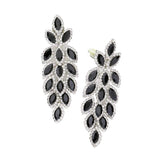 Marquise Crystal Oval Cluster Vine Clip On Earrings - Madeline Love - Flyclothing LLC