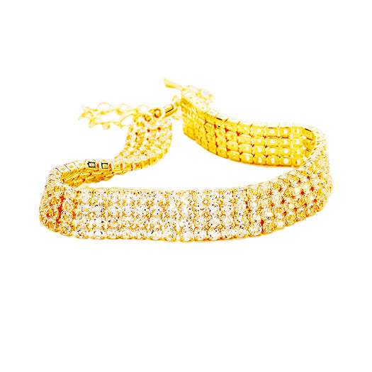 4 Rows Pave CZ Tennis Evening Bracelet - Madeline Love - Flyclothing LLC