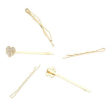5PCS Stone Embellished Tropical Leaf Bobby Pin Hair Clips - Madeline Love - Flyclothing LLC