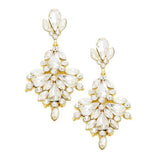 Glass Crystal Statement Evening Earrings - Madeline Love - Flyclothing LLC