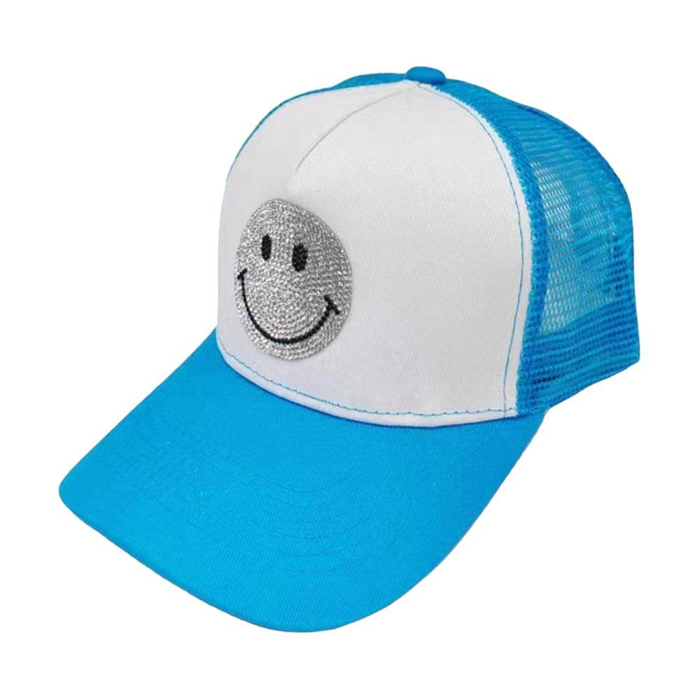 Bling Smile Accented Mesh Back Baseball Cap - Madeline Love - Flyclothing LLC