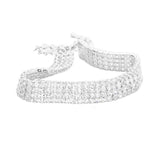 4 Rows Pave CZ Tennis Evening Bracelet - Madeline Love - Flyclothing LLC