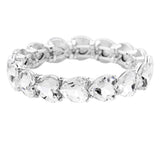 Heart Crystal Stretch Evening Bracelet - Madeline Love - Flyclothing LLC