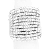 Rhinestone Pave Multi Row Stretch Ring - Madeline Love - Flyclothing LLC