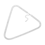 Stainless Steel Emerald Cut CZ Stone Tennis Chain Necklace - Madeline Love - Flyclothing LLC