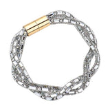 Stone Embellished Twisted Magnetic Bracelet - Madeline Love - Flyclothing LLC
