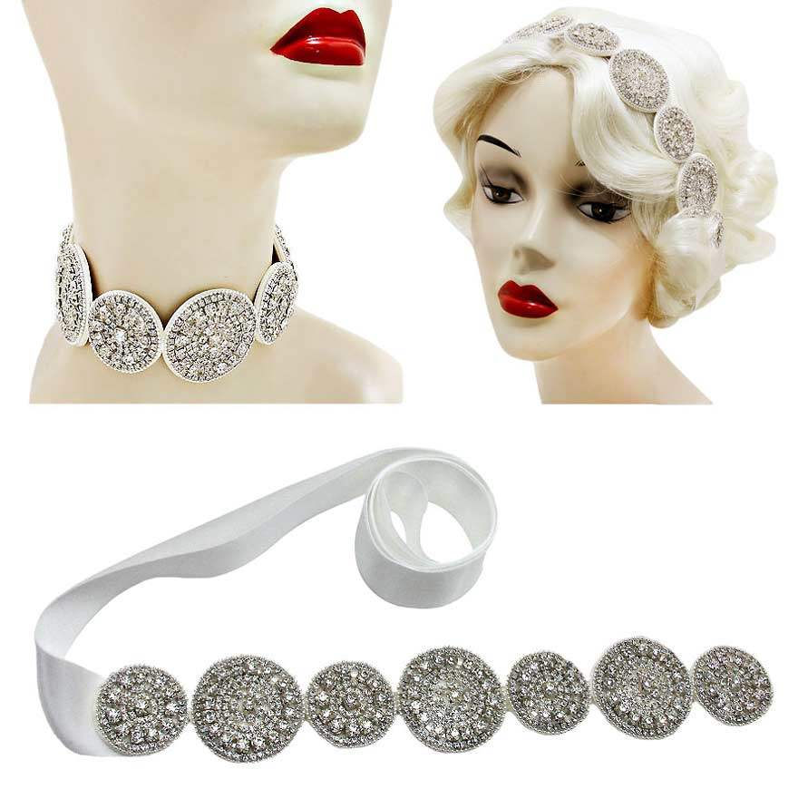 Deco Ring Organza Belt Choker Headband - Madeline Love - Flyclothing LLC