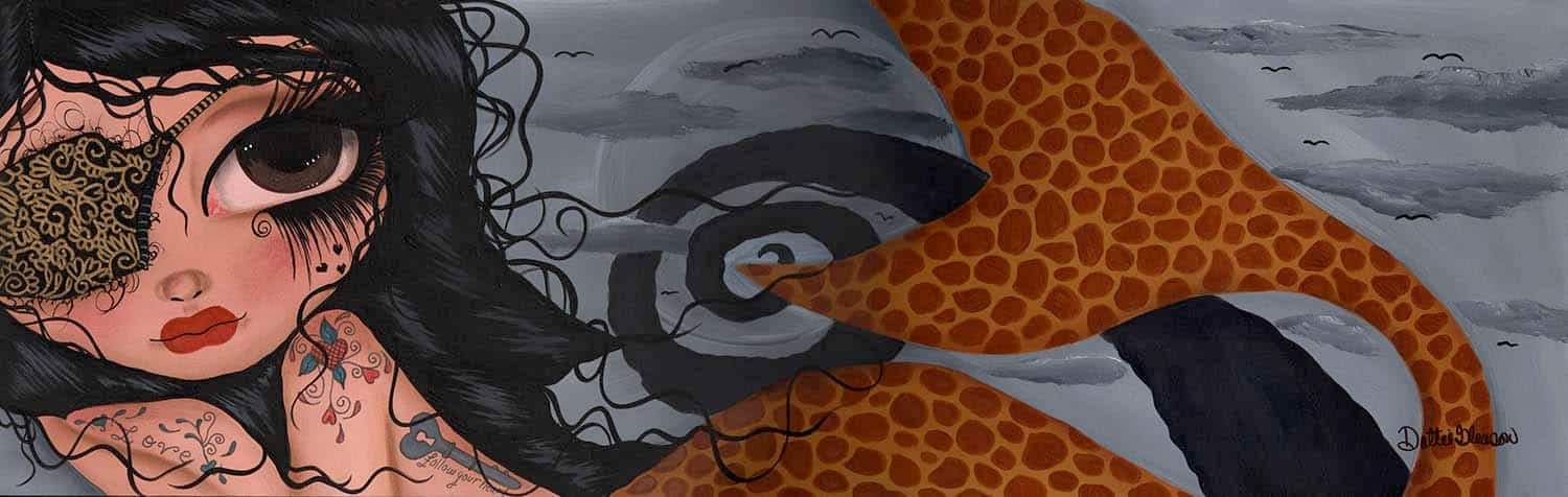 Black Market Art Company Sabrina with Unicorn Eye Patch Print - Black Market Art Company - Flyclothing LLC