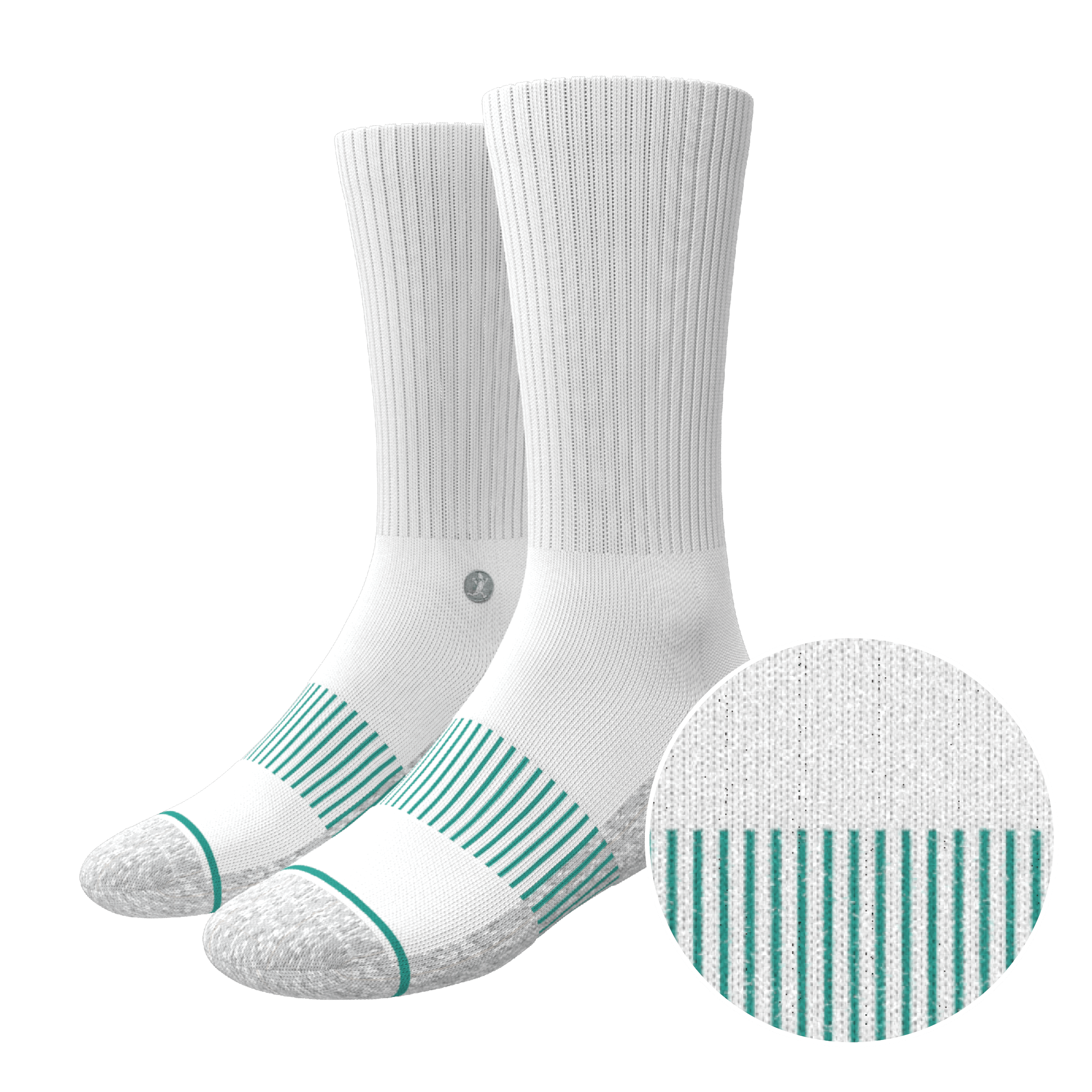 The Cloud 9 | White Stay Weird Heel Hammock™ Crew Socks - Shinesty