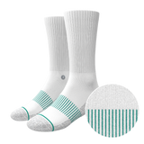 The Cloud 9 | White Stay Weird Heel Hammock™ Crew Socks