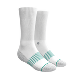 The Cloud 9 | White Stay Weird Heel Hammock™ Crew Socks