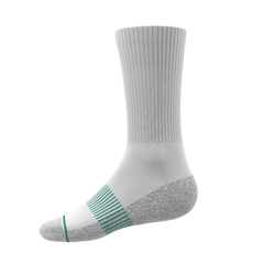 The Cloud 9 | White Stay Weird Heel Hammock™ Crew Socks - Shinesty