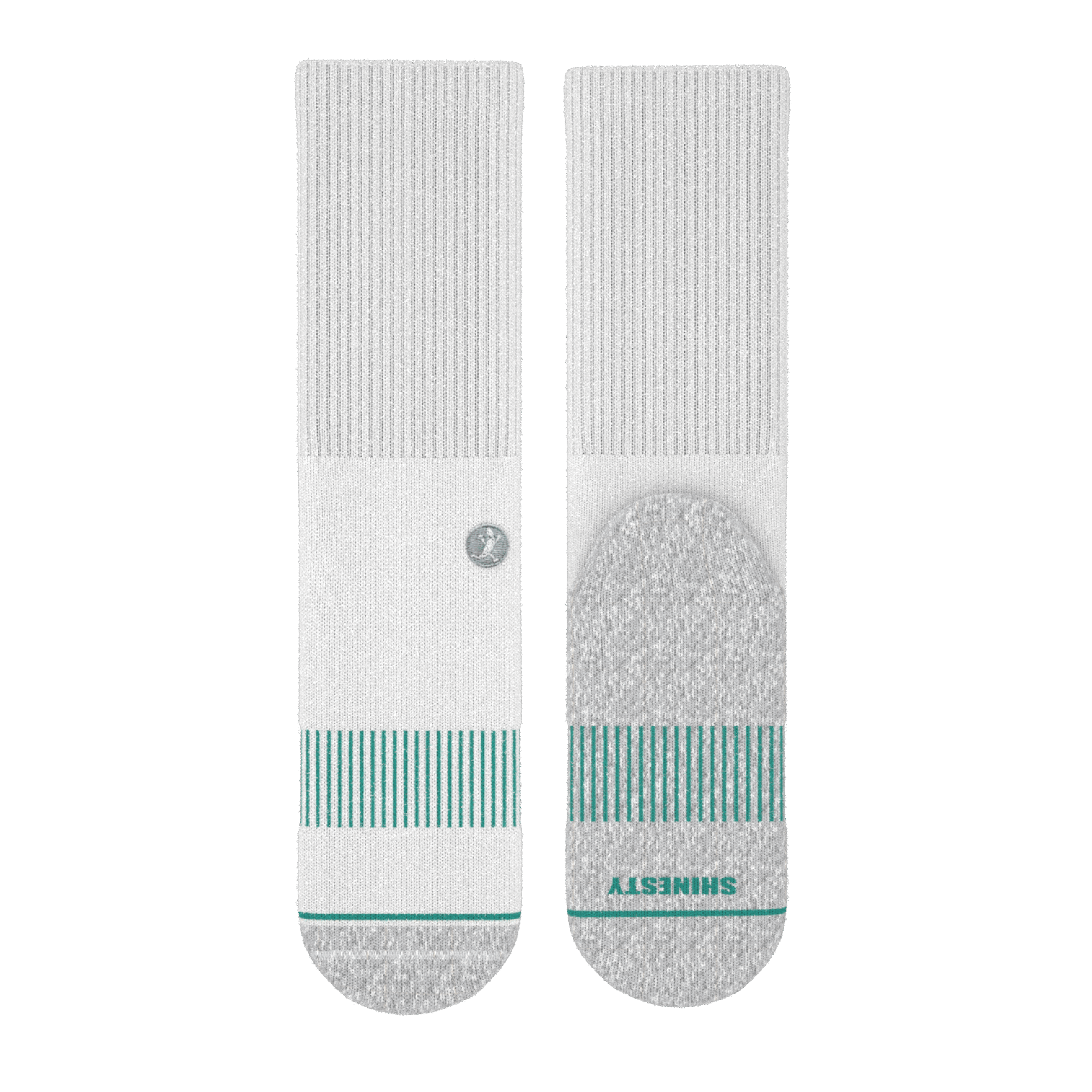The Cloud 9 | White Stay Weird Heel Hammock™ Crew Socks - Shinesty