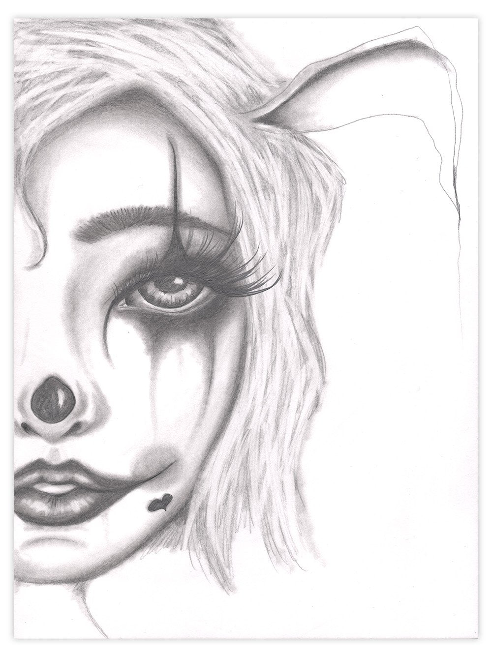 Black Market Art Company Clown Print