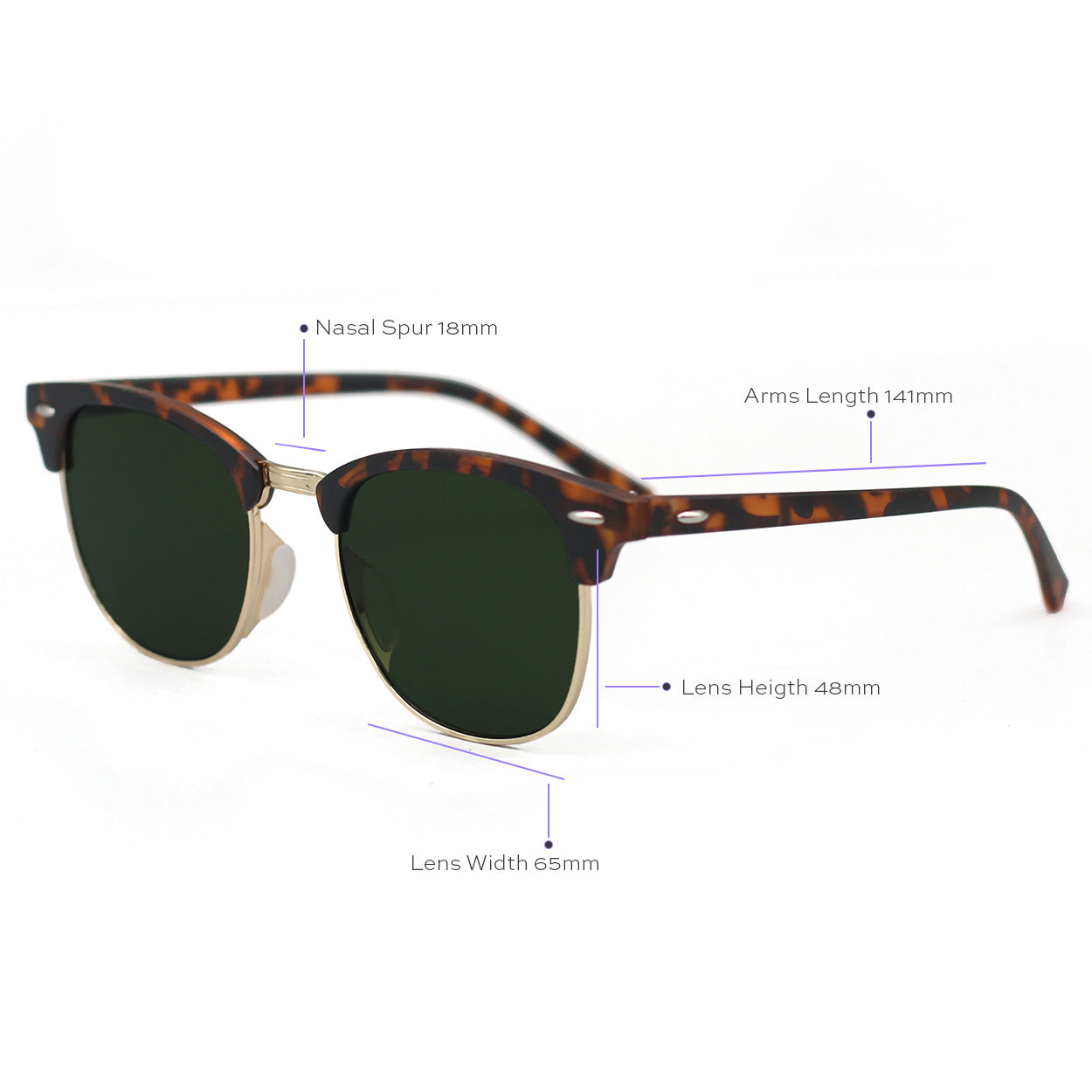 The Masters – Green Tortoise Clubmaster Sunglasses - TopFoxx - Flyclothing LLC