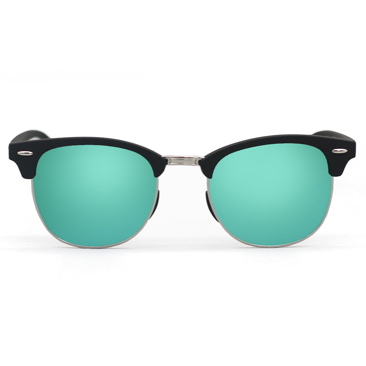 The Masters – Mirrored Aqua Clubmaster Sunglasses - TopFoxx - Flyclothing LLC