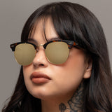 The Masters – Mirrored Brown Clubmaster Sunglasses - TopFoxx - Flyclothing LLC