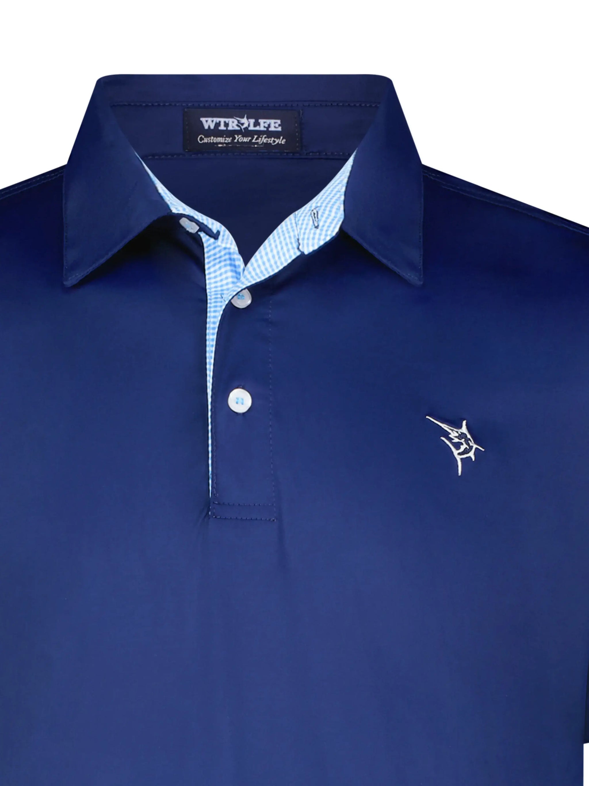 Coastline polo navy - White Water Life - Flyclothing LLC