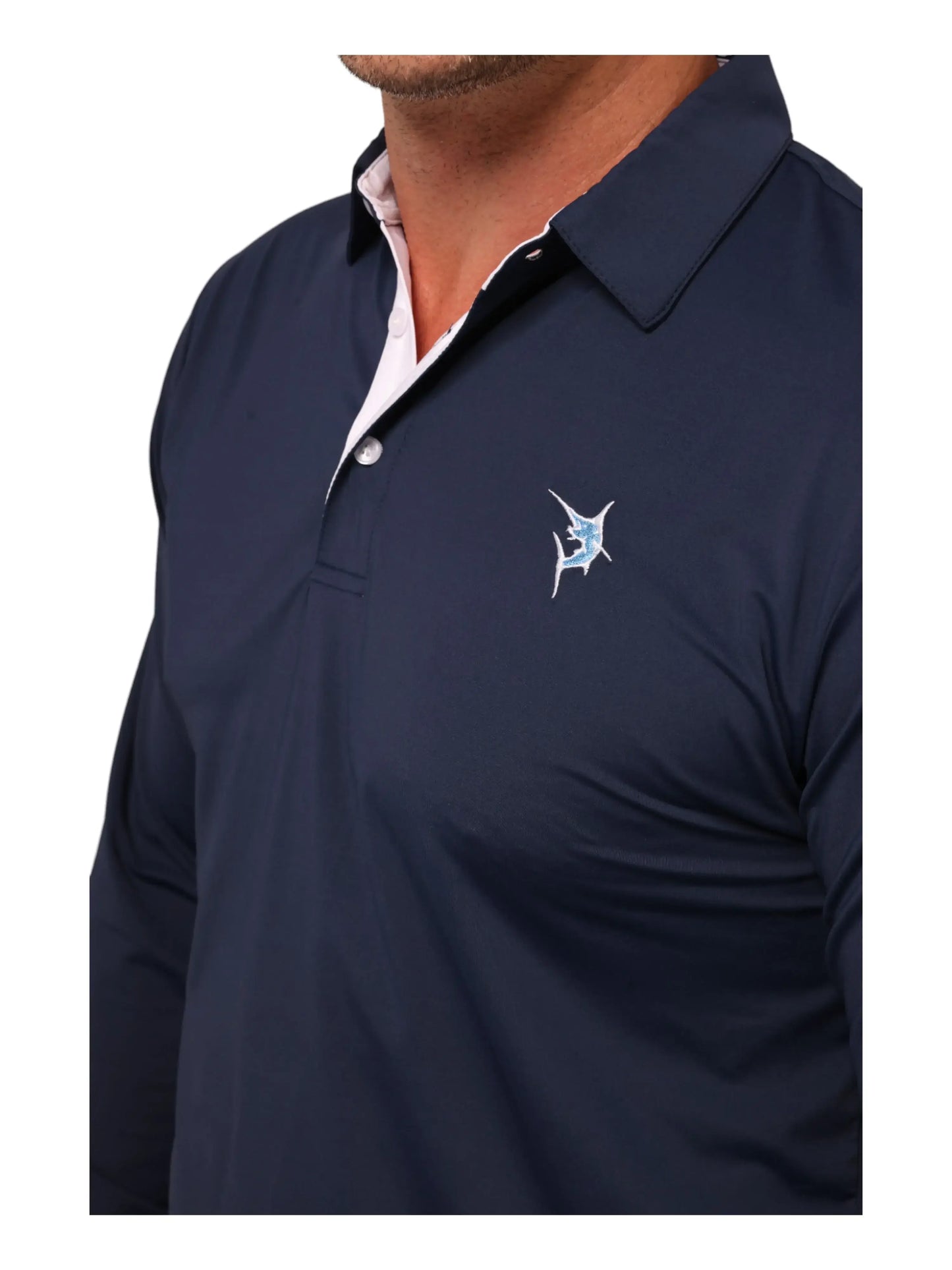 Coast Long Sleeve Polo - White Water Life - Flyclothing LLC