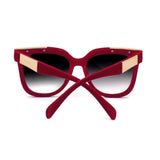Coco - Red Velvet Frame Black Lens Wayfarer Sunglasses - TopFoxx - Flyclothing LLC