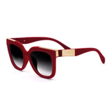 Coco - Red Velvet Frame Black Lens Wayfarer Sunglasses - TopFoxx - Flyclothing LLC