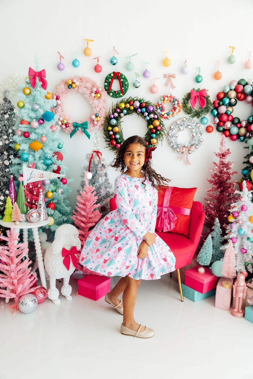 Cocoa Kisses L/S Pocket Twirl Dress - Mila & Rose ® - Flyclothing LLC