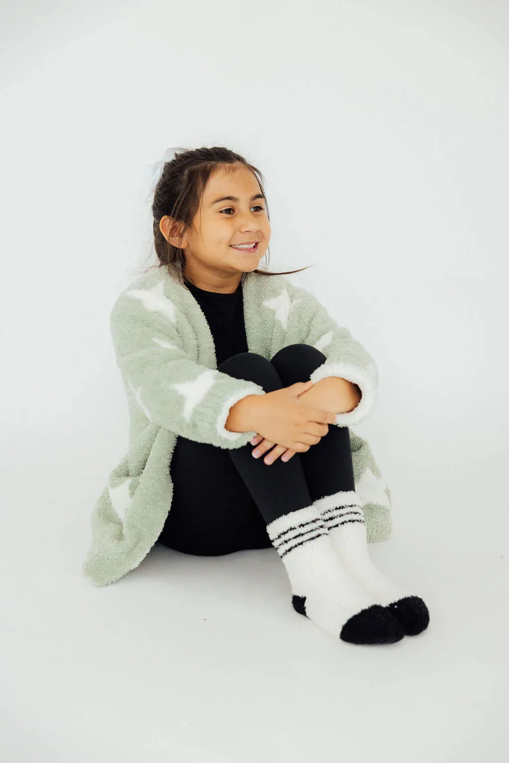 Sage/Coconut Star Cozy Cardigan - Mila & Rose ® - Flyclothing LLC