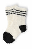 Coconut/Black Sporty Cozy Socks
