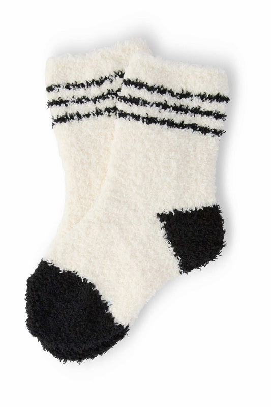 Coconut/Black Sporty Cozy Socks - Mila & Rose ® - Flyclothing LLC
