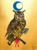 Black Market Art Company Coffin Owl Print