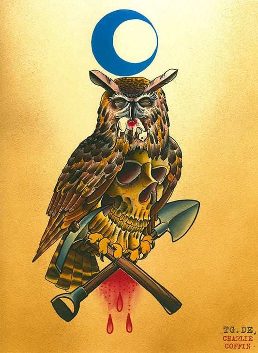 Black Market Art Company Coffin Owl Print - Black Market Art Company - Flyclothing LLC