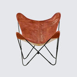 The Cognac Vintage Butterfly Chair