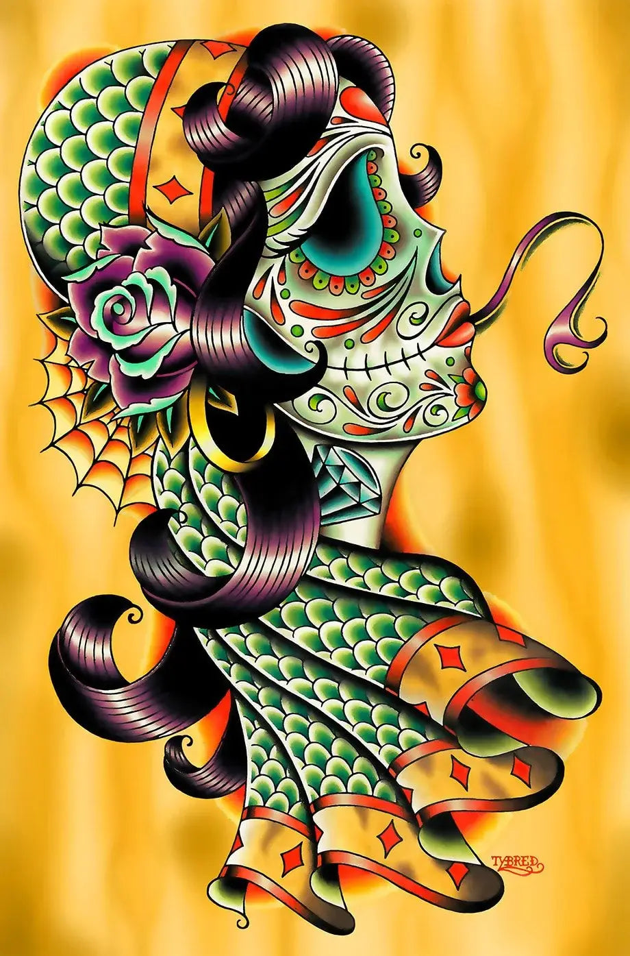 Black Market Art Company Cold Blooded Gypsy Print - Black Market Art Company - Flyclothing LLC