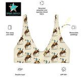 Baha Ranch Yeehaw Vintage Rodeo Cowboy Bikini Top