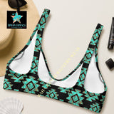 Baha Ranch Yeehaw Turquoise Aztec Bikini Top