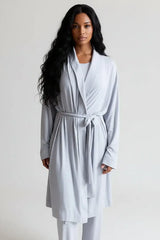 Collagen Lounge Robe - Pearl Grey - Buki - Flyclothing LLC