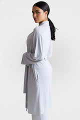 Collagen Lounge Robe - Black - Buki - Flyclothing LLC