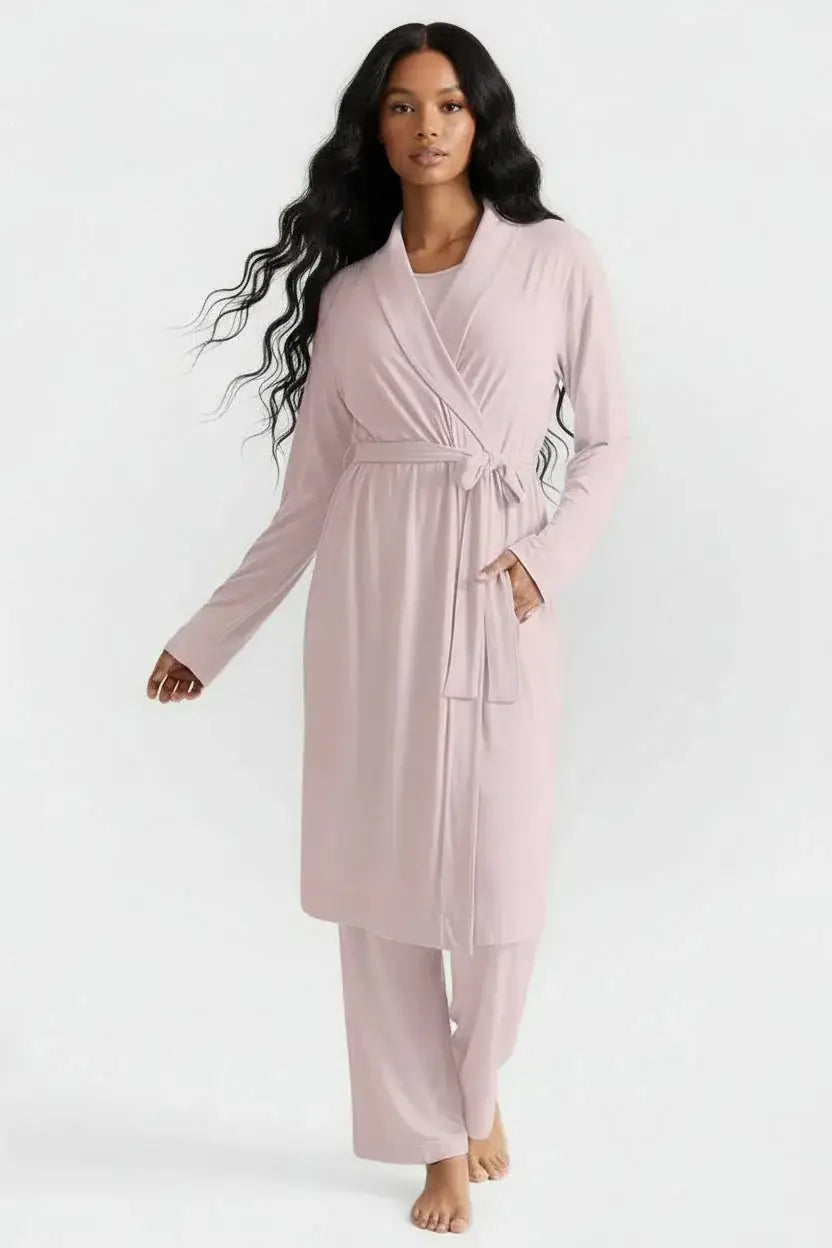 Collagen Lounge Robe - Black - Buki - Flyclothing LLC